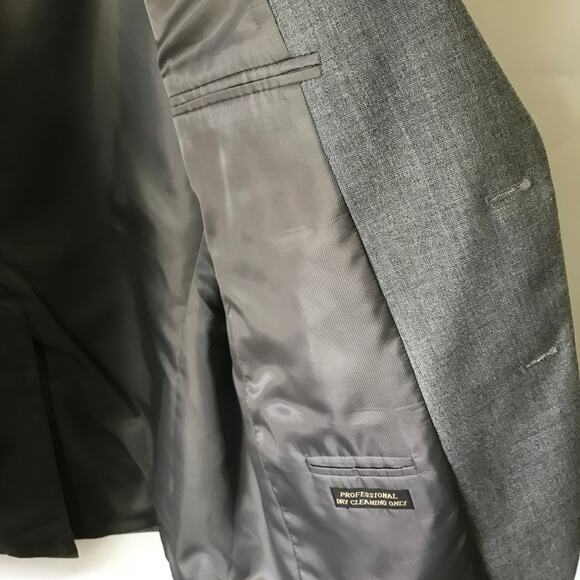 Meeting Street Mens Sportscoat Blazer Jacket Medium Gray Wool Poly Blend 42 R - Picture 9 of 12